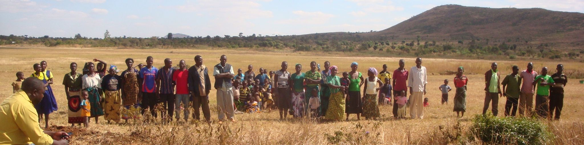 A reflection on how far away they lived from the borehole. On the left - not far, those on the right - a long way