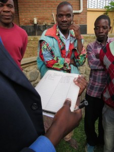 We provided the school exercise book which is used for keeping the record. Austin is the Day group keeper and Robert the Night group keeper. 